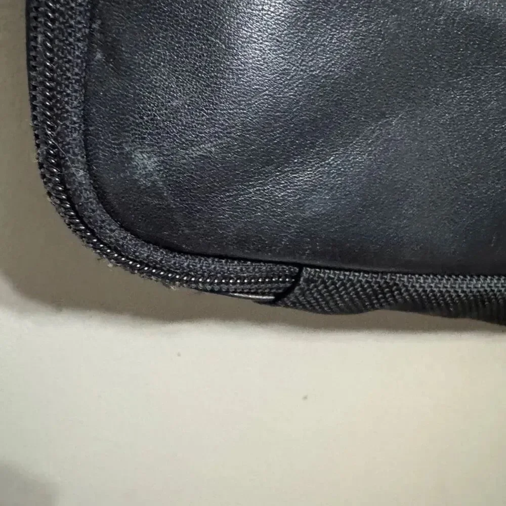 Tumi Black Nylon and Leather Tote Bag
